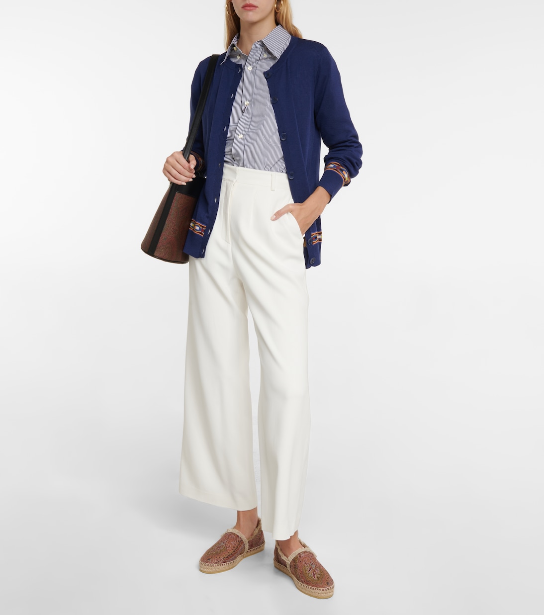Wool and cotton-blend cardigan | Etro