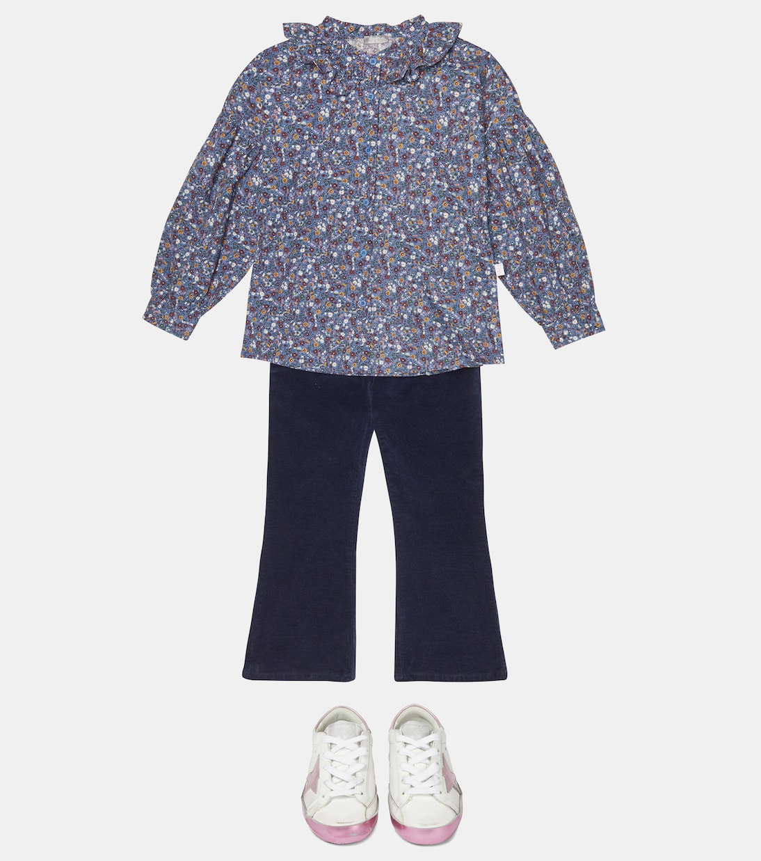 Camicia in cotone con stampa floreale | Il Gufo