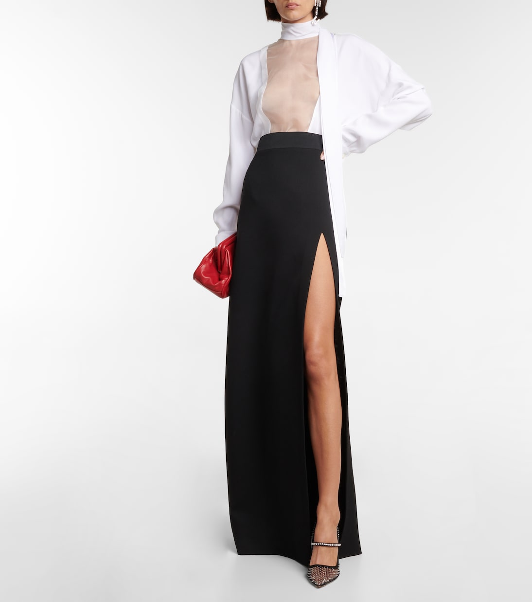 Pumps in mesh con cristalli | Miu Miu