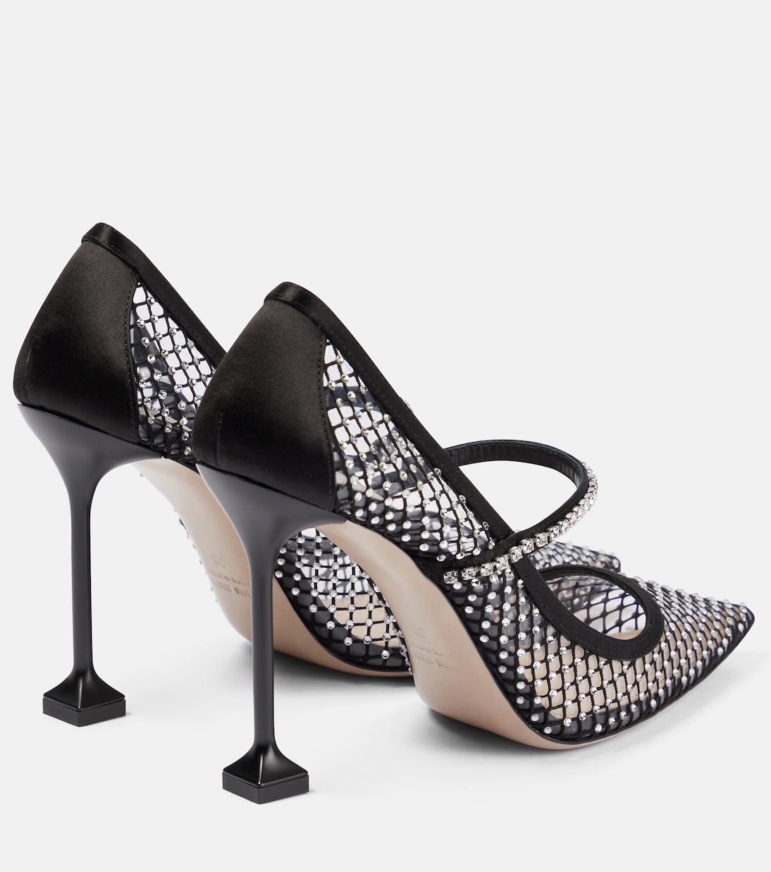 Pumps in mesh con cristalli | Miu Miu