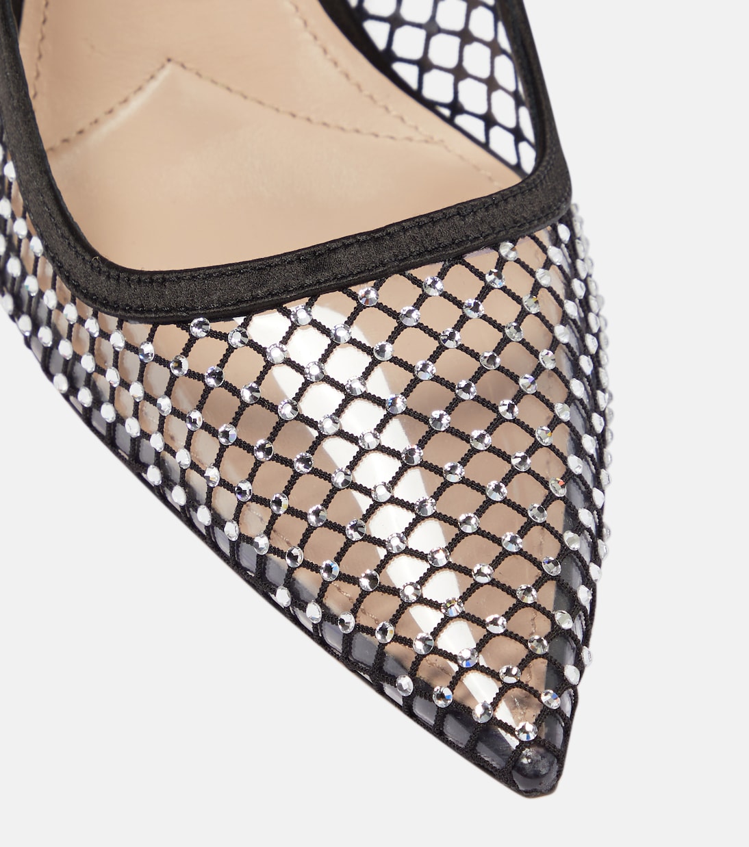 Pumps in mesh con cristalli | Miu Miu