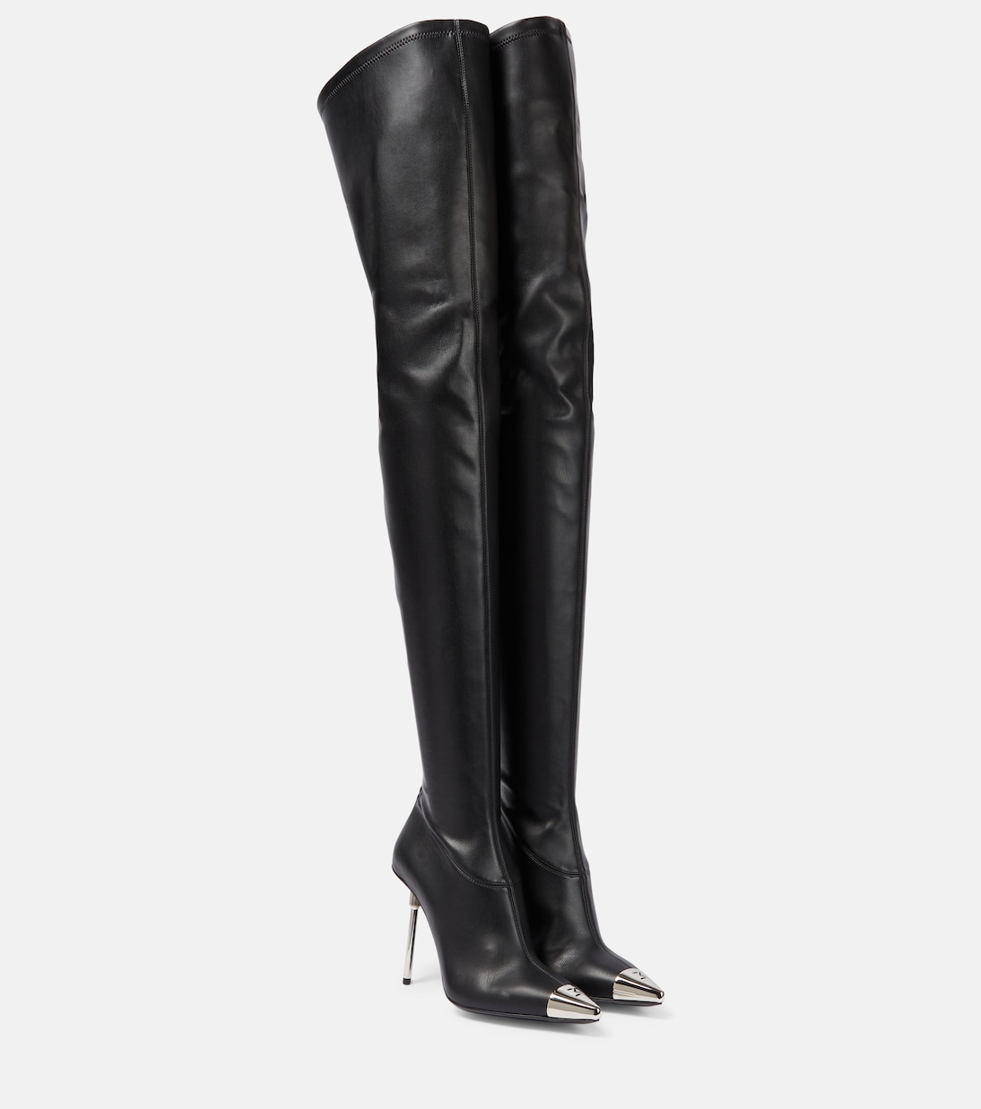 Faux leather over-the-knee boots | David Koma