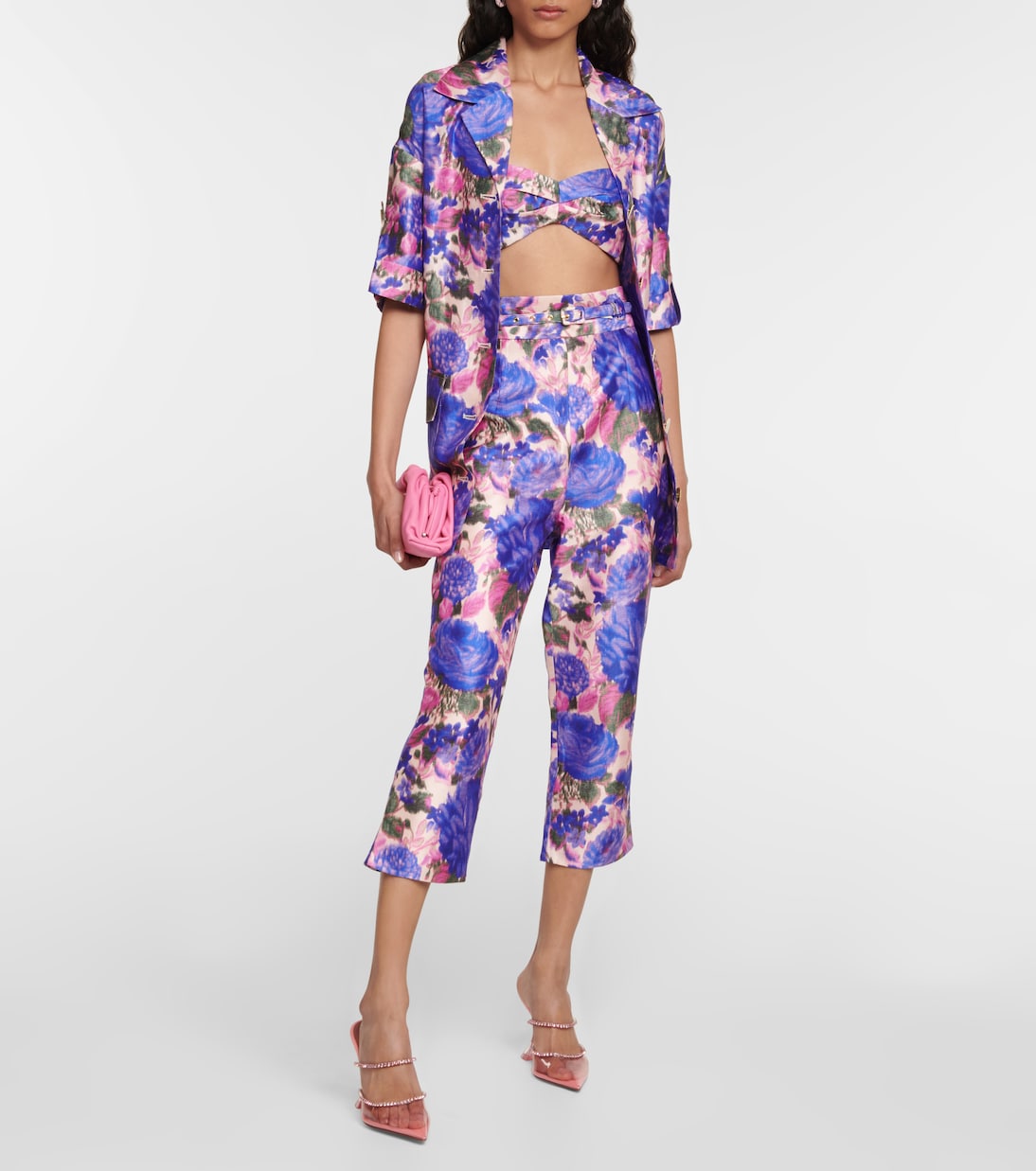 Top raccourci High Tide en soie à fleurs | Zimmermann
