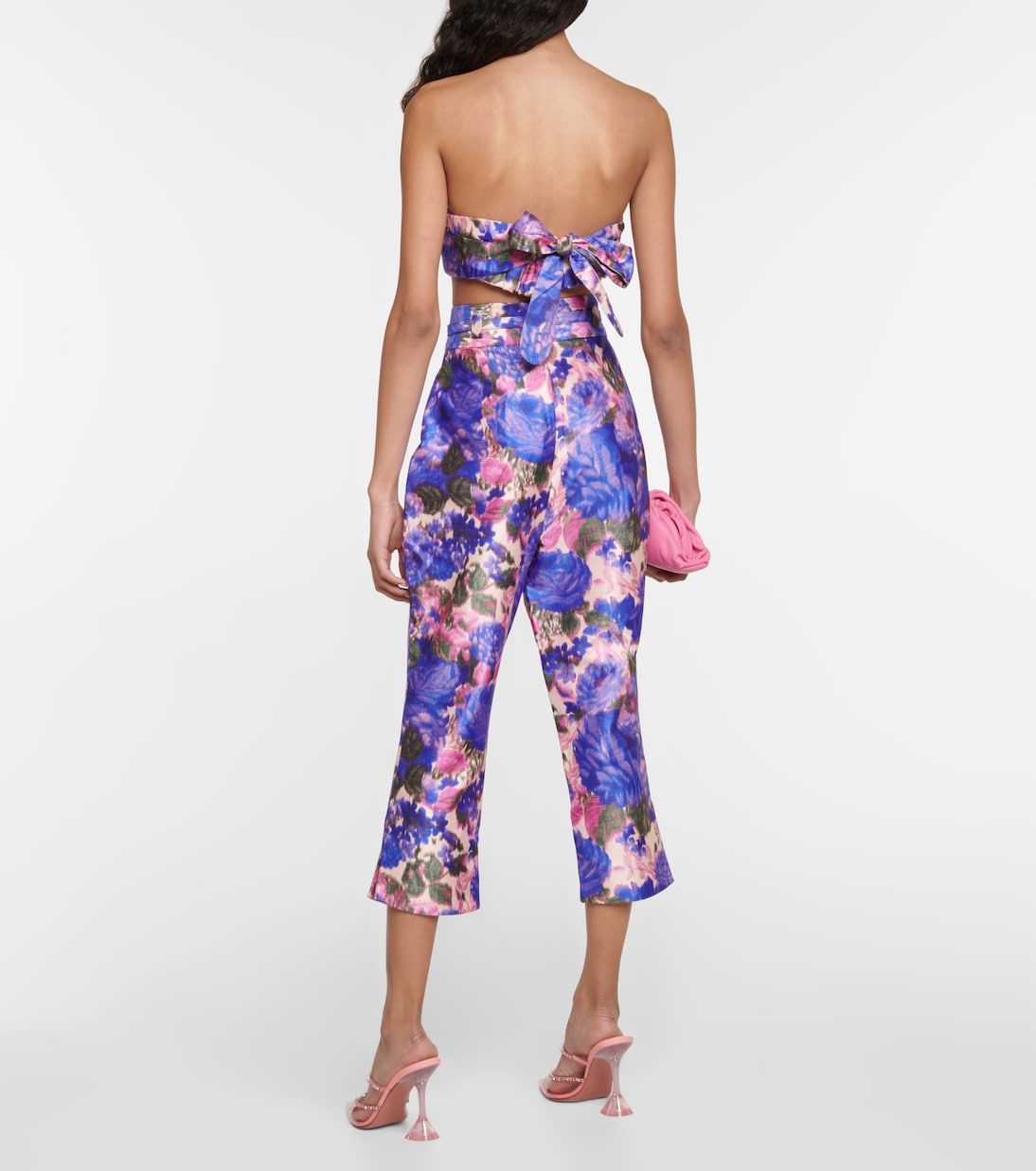 Top raccourci High Tide en soie à fleurs | Zimmermann