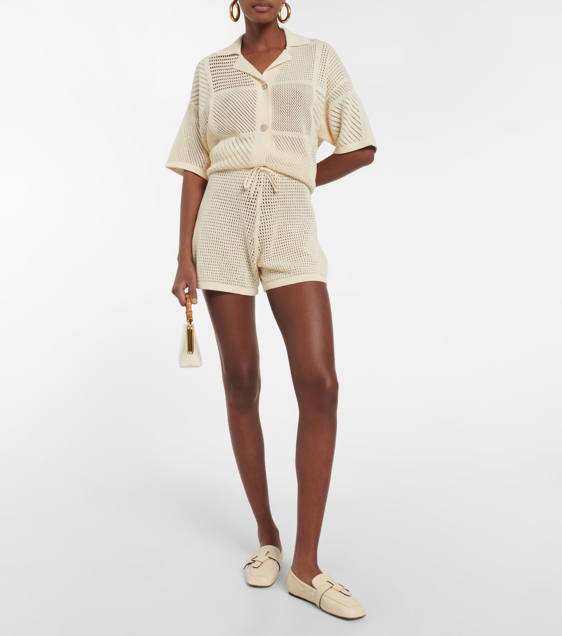 Shorts Jael in crochet di misto cotone | Nanushka