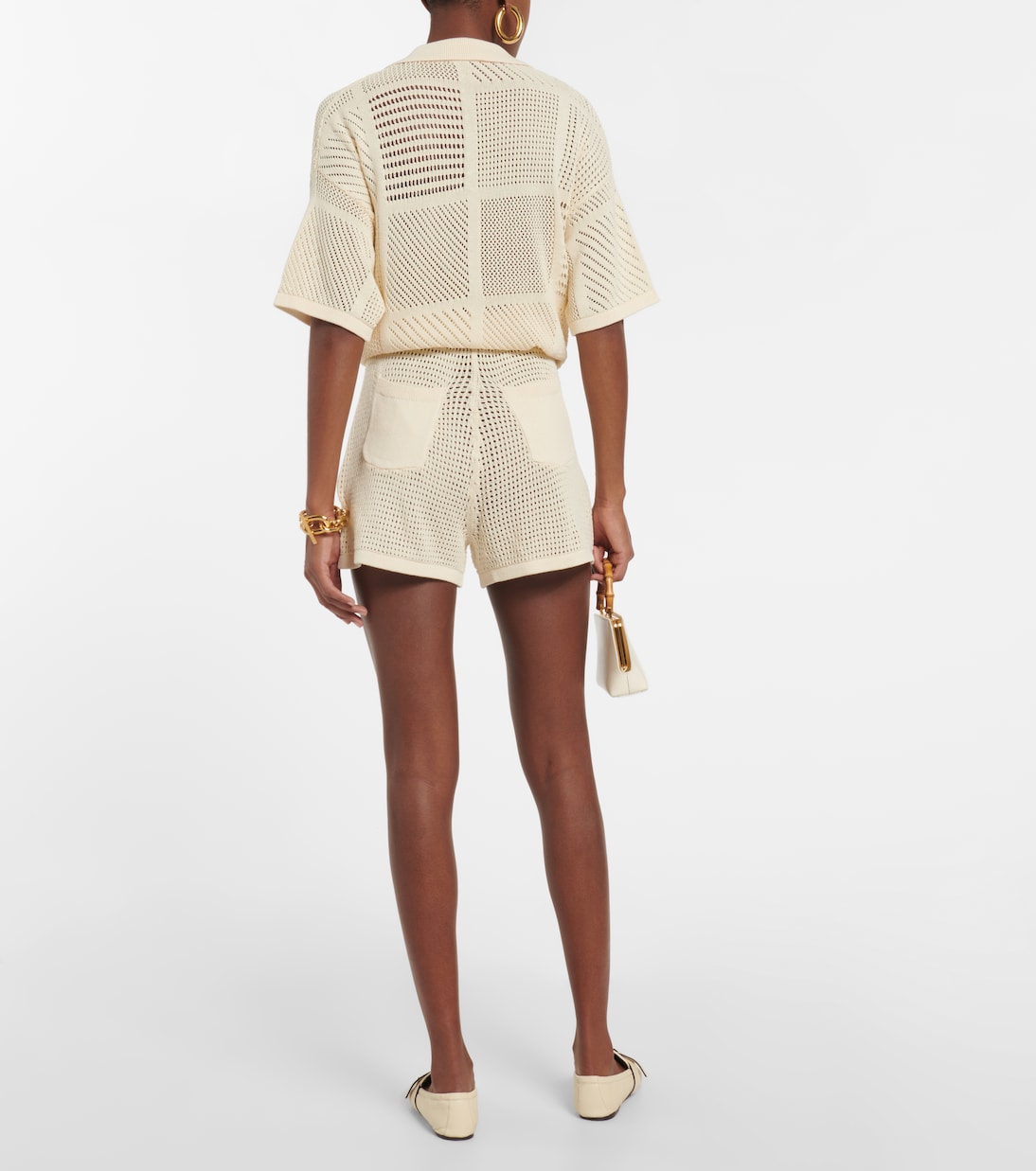 Shorts Jael in crochet di misto cotone | Nanushka