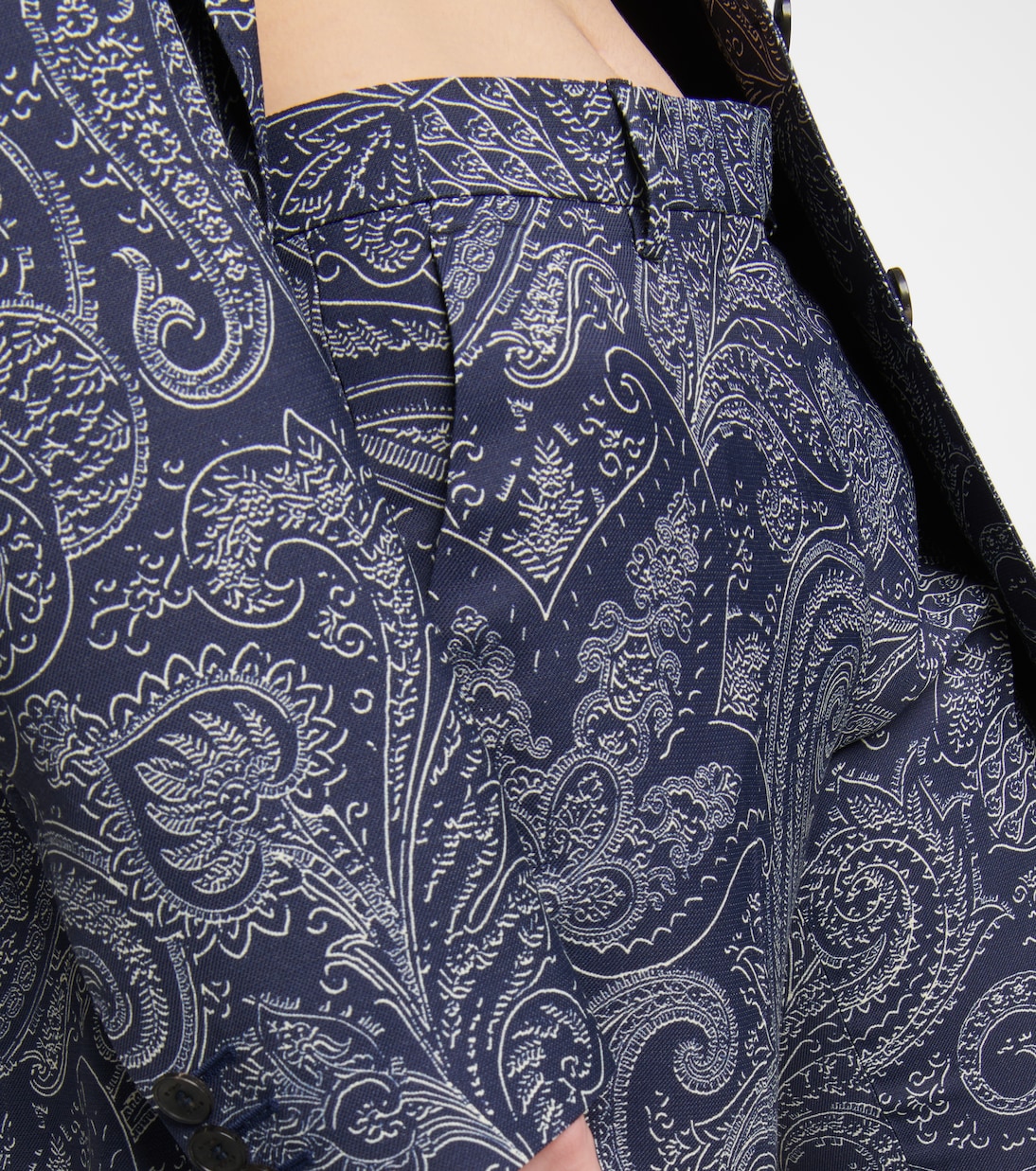 Pantaloni slim a vita alta con stampa paisley | Etro