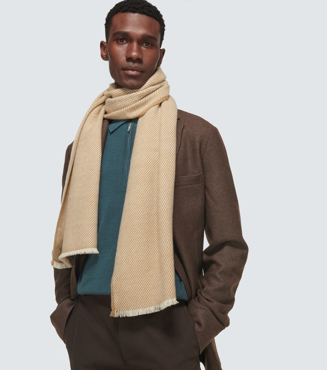 Cashmere scarf in beige Loro Piana Mytheresa