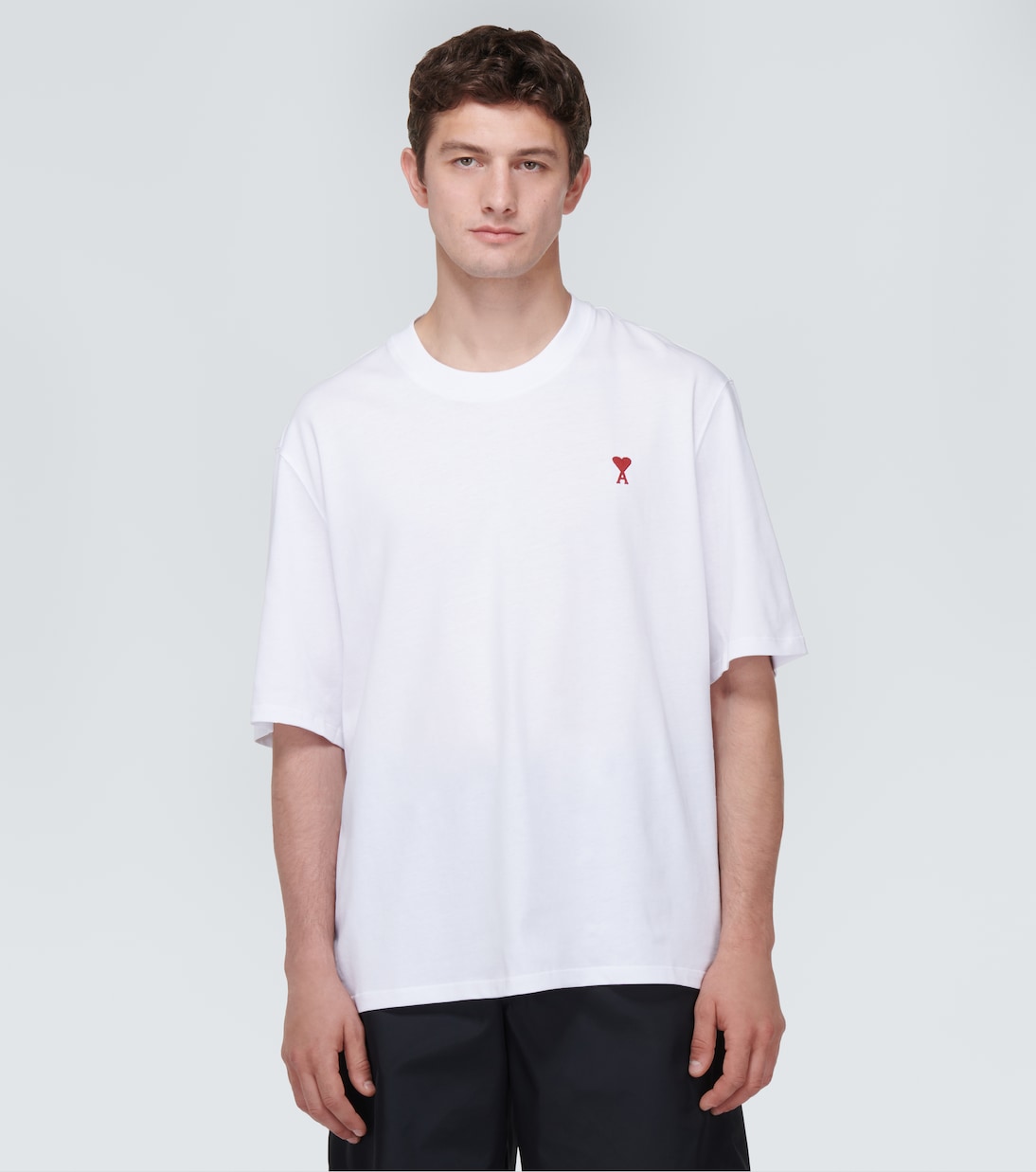 Ami De C ur cotton jersey T shirt in white Ami Paris Mytheresa