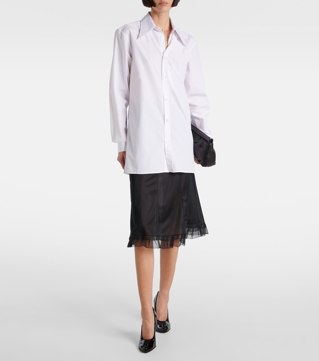 오버사이즈 코튼 포플린 셔츠 | Maison Margiela