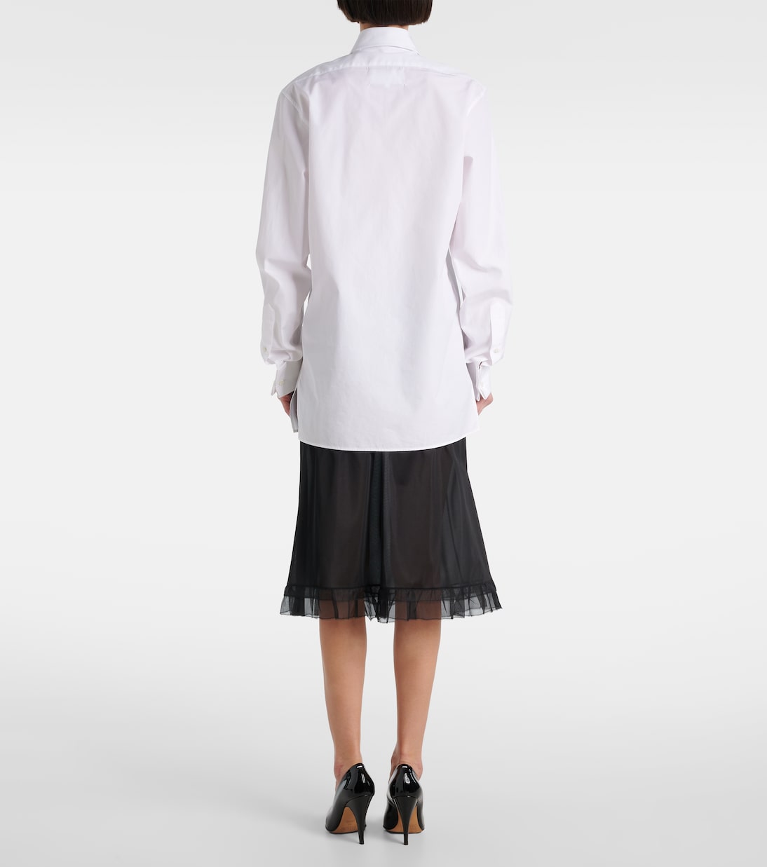 오버사이즈 코튼 포플린 셔츠 | Maison Margiela