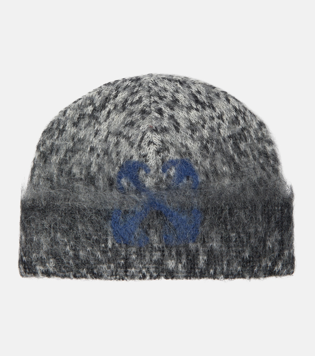 Label mohair-blend beanie | Off-White