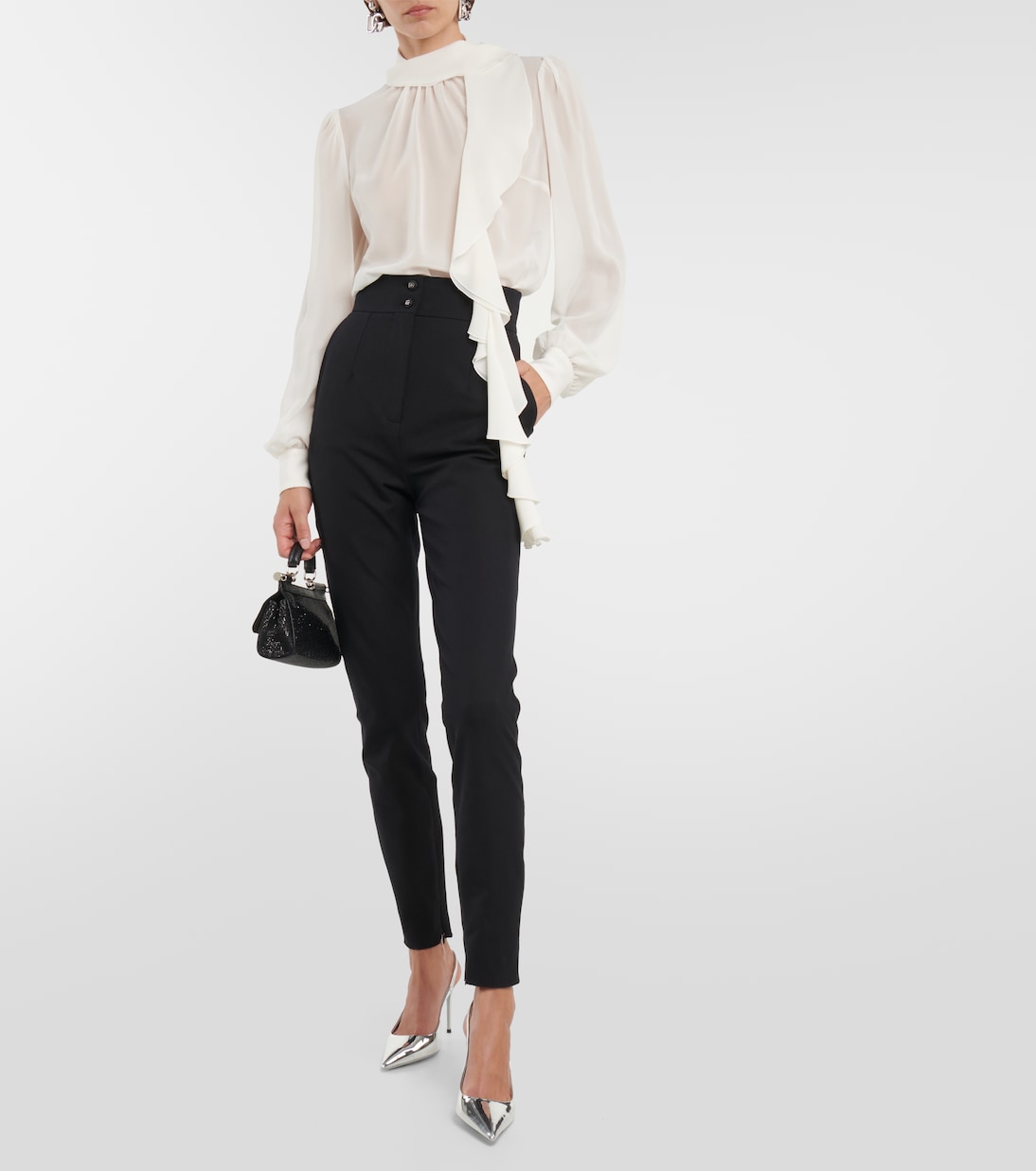 Pantaloni da abito in misto cotone | Dolce&Gabbana
