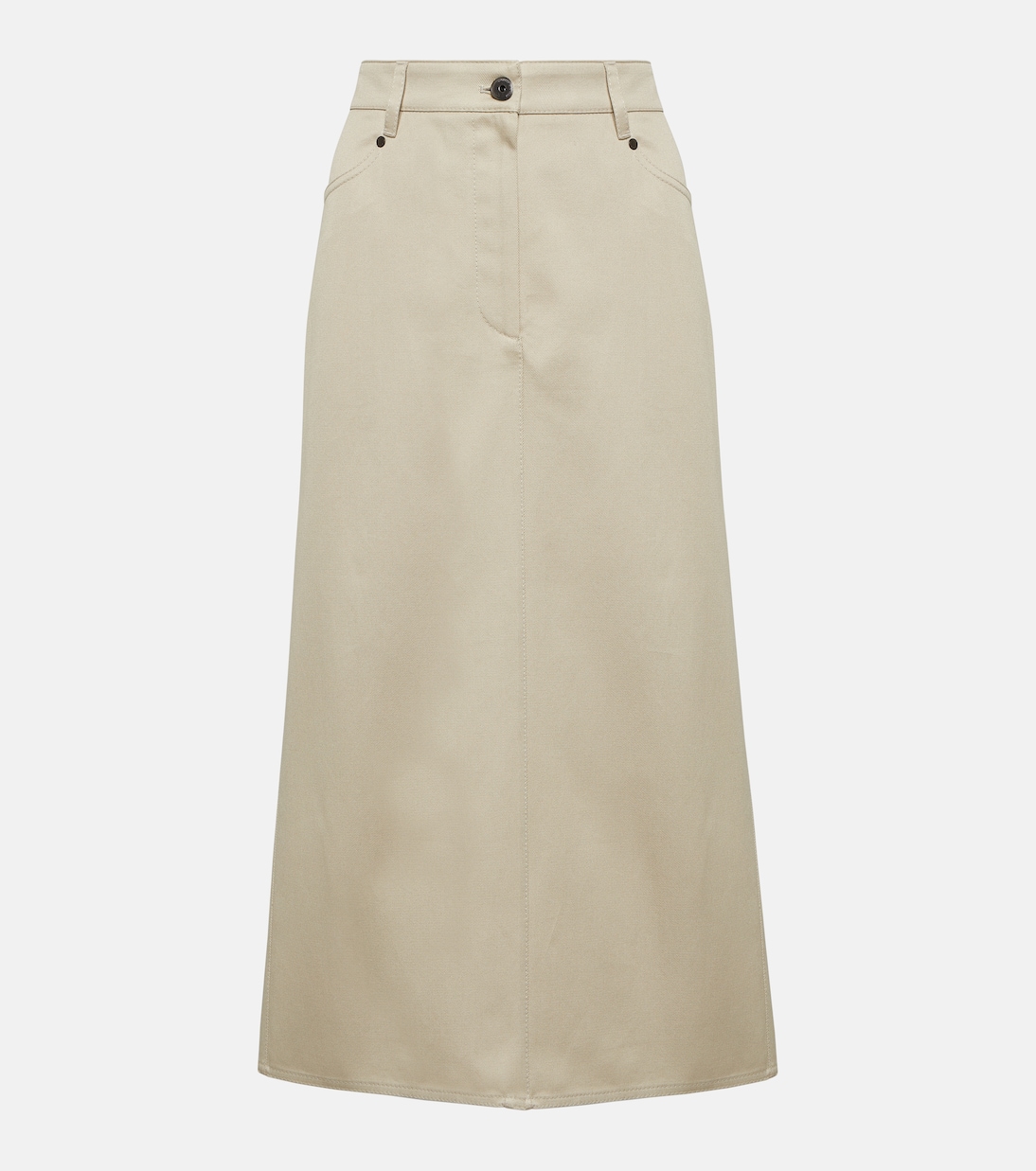 Falda midi en denim | Brunello Cucinelli