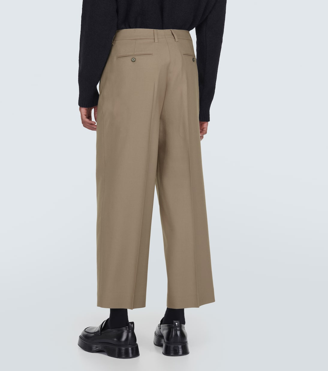 Wool gabardine straight pants | Ami Paris