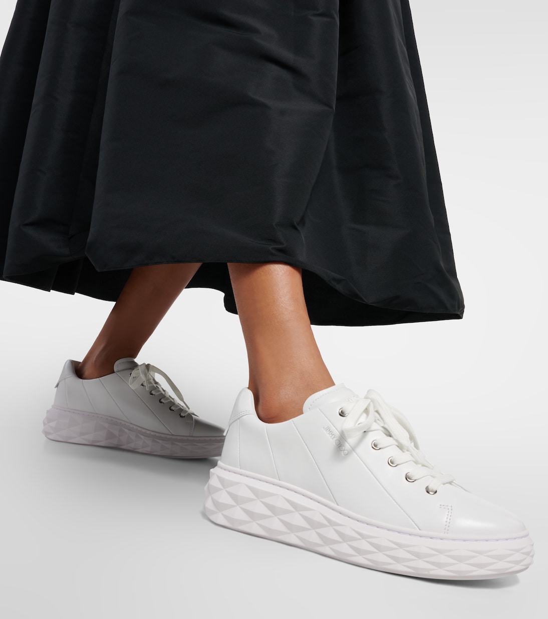 Sneakers Diamond Light Maxi/F aus Leder | Jimmy Choo