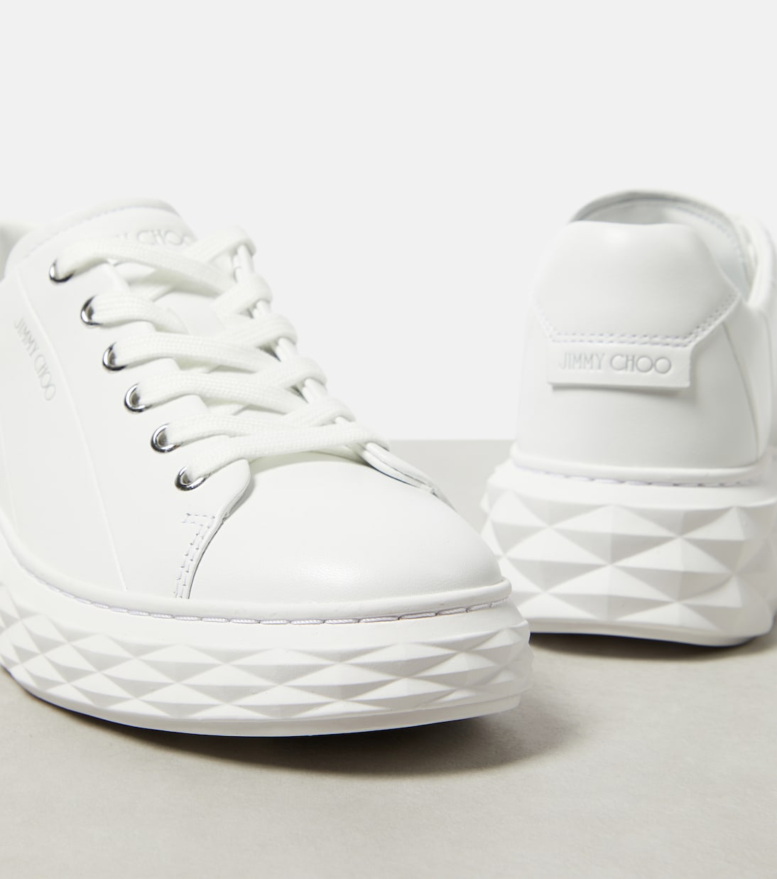 Sneakers Diamond Light Maxi/F aus Leder | Jimmy Choo
