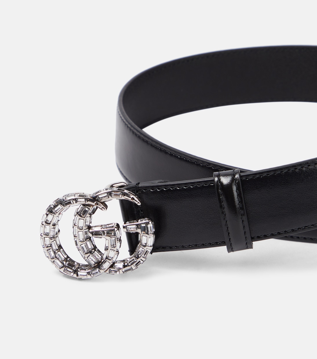 Cintura in pelle GG Marmont di GUCCI con dettagli decorativi