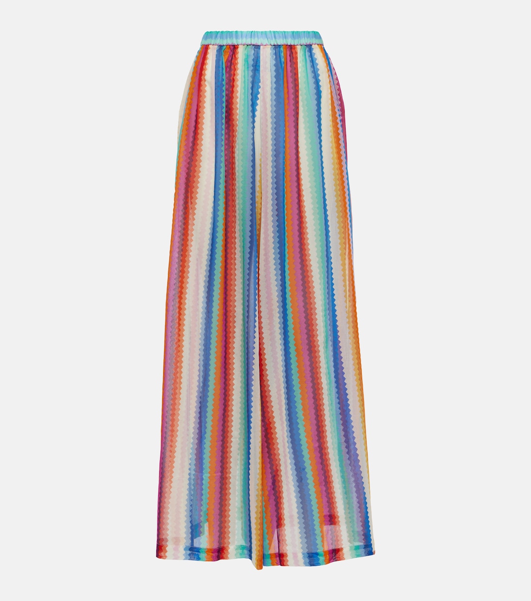 Striped cotton and silk wide-leg pants | Missoni Mare