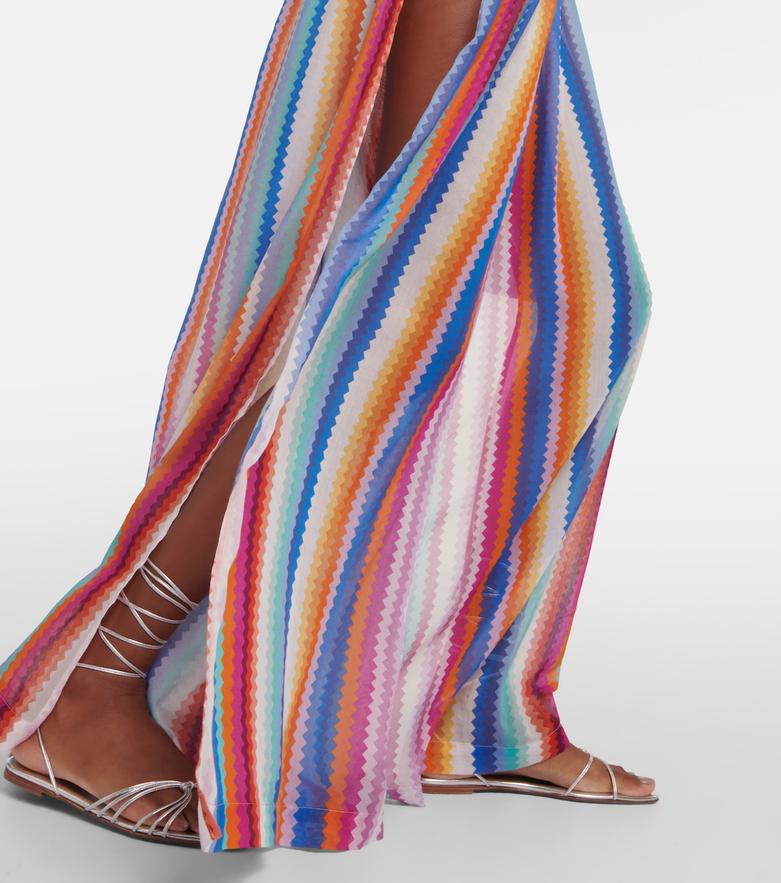 Striped cotton and silk wide-leg pants | Missoni Mare