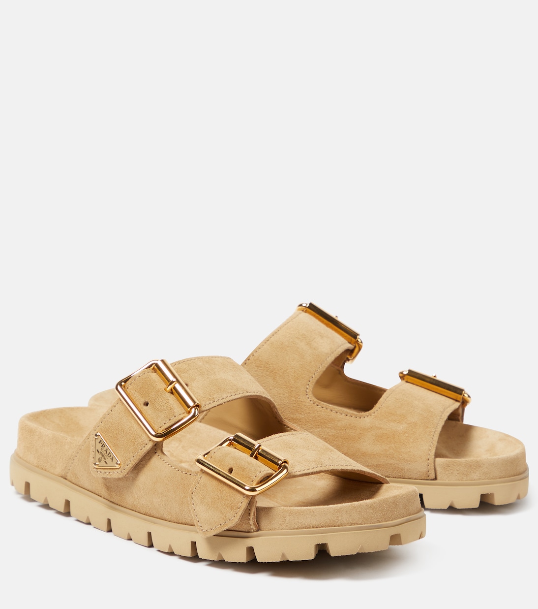 Sandalen aus Veloursleder | Prada
