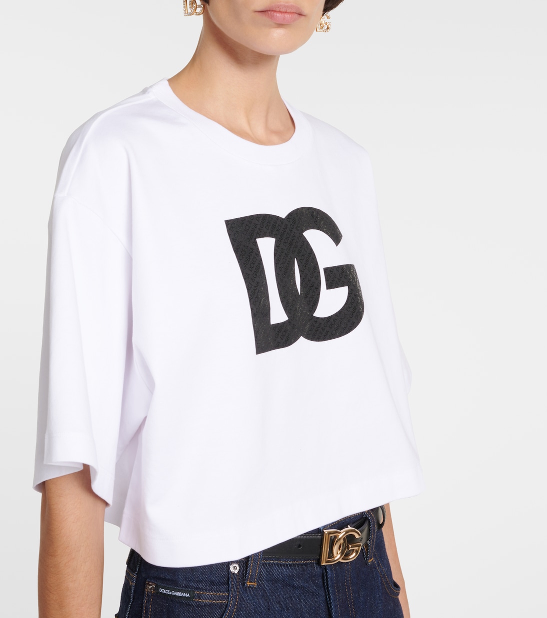 Camiseta de jersey de algodón con logo | Dolce&Gabbana