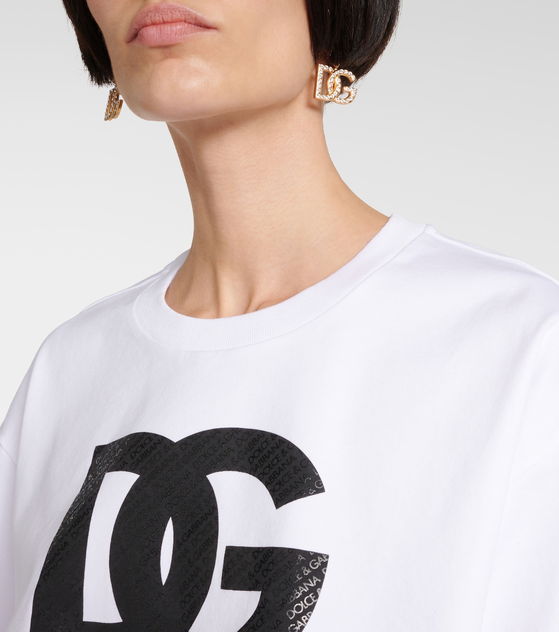 Camiseta de jersey de algodón con logo | Dolce&Gabbana