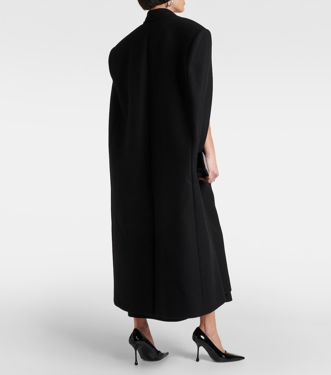 Double-breasted virgin wool cape | Wardrobe.NYC