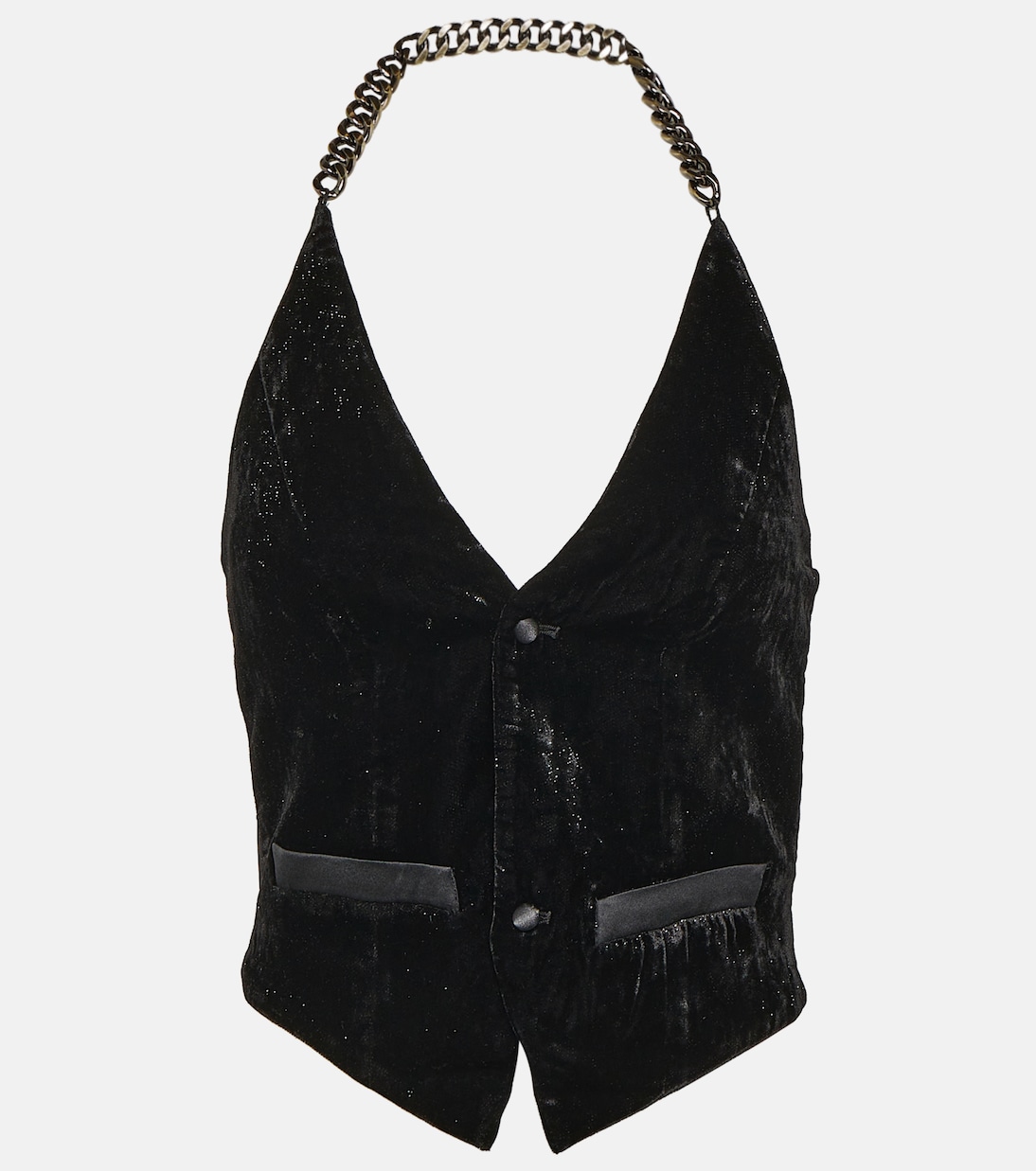 Gilet in velluto con catena | Didu