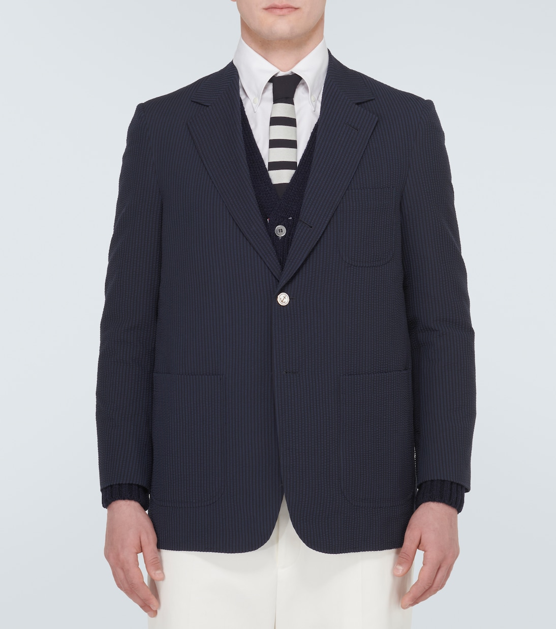 Seersucker wool blazer | Thom Browne