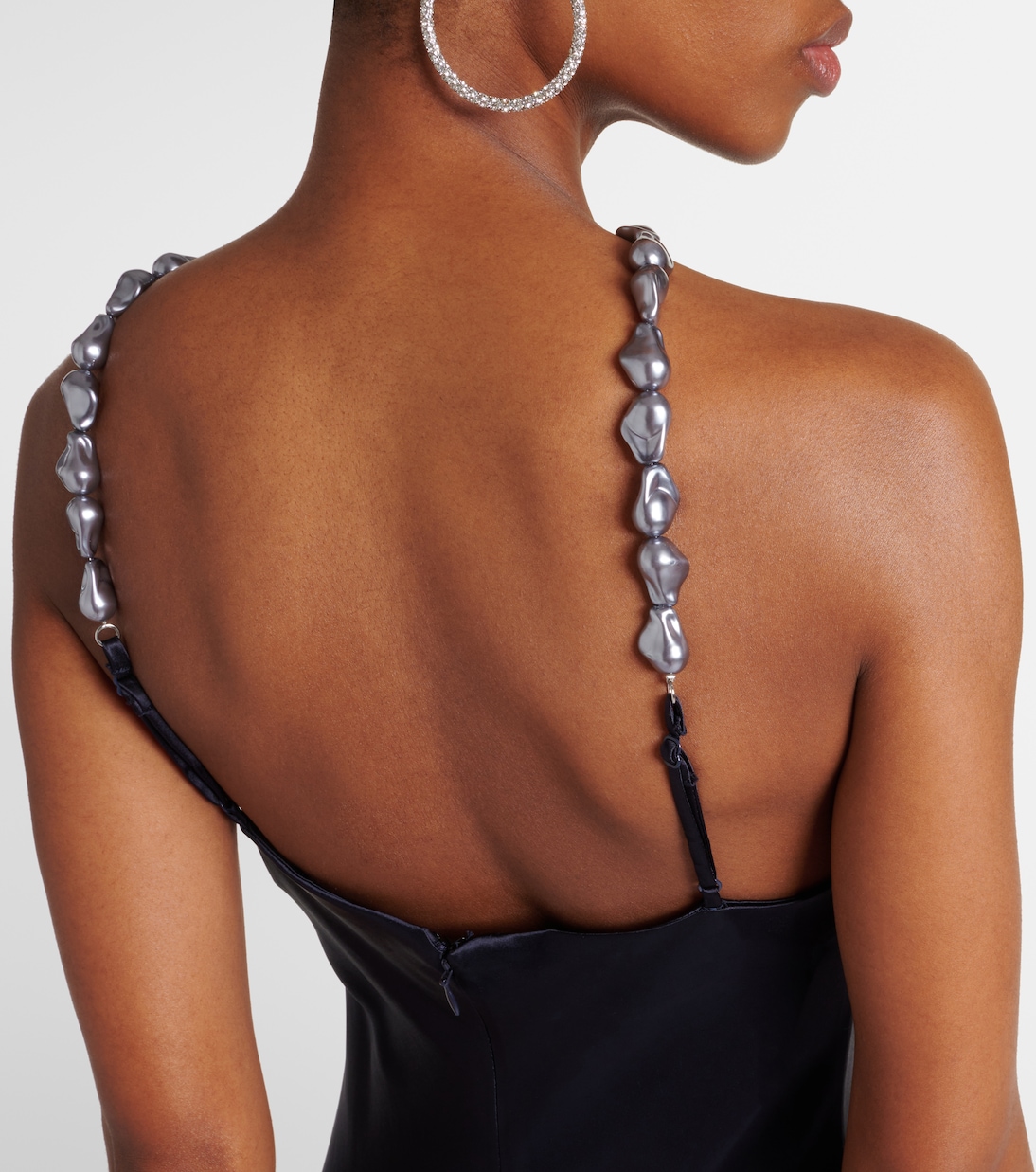 Cadence halterneck satin slip dress  | Staud