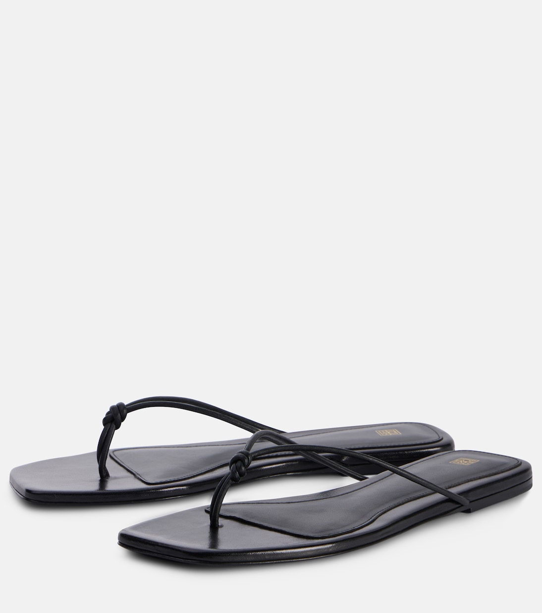 Tongs The Knot en cuir | Toteme