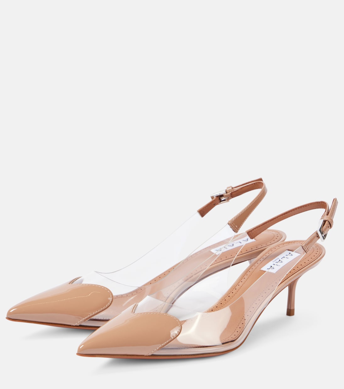 Le Cœur PVC and patent leather slingback pumps | Alaïa