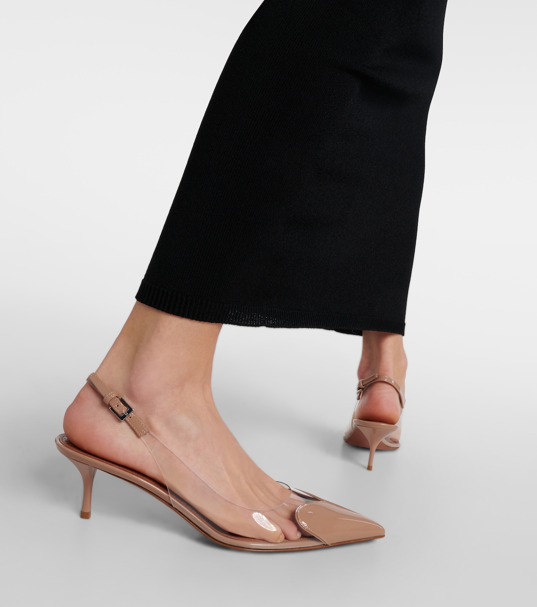 Le Cœur PVC and patent leather slingback pumps | Alaïa