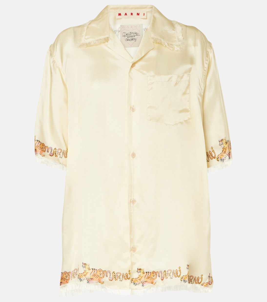 Bedrucktes Hemd aus Satin | Marni