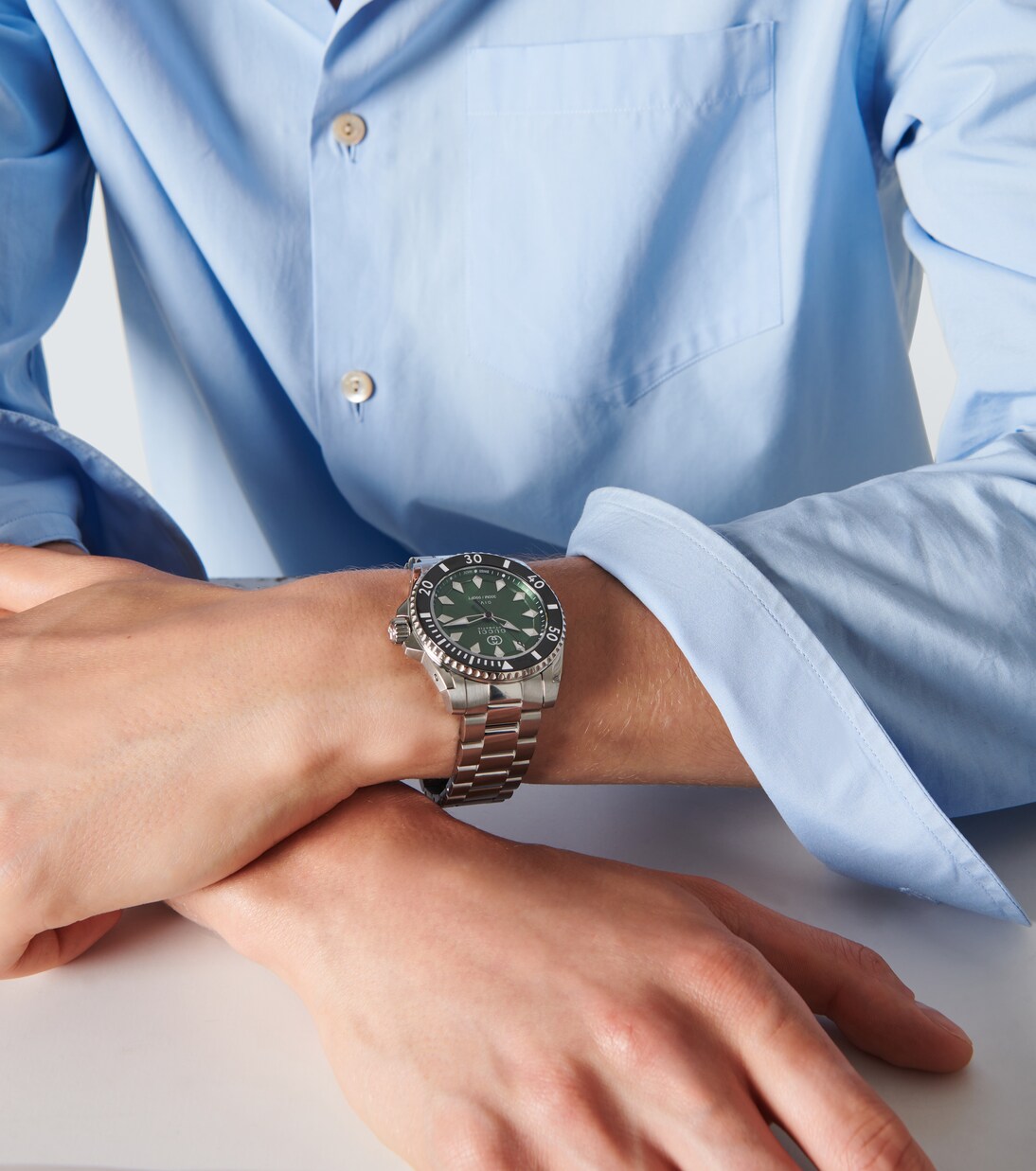 Gucci Dive 40mm stainless steel watch in silver Gucci Mytheresa