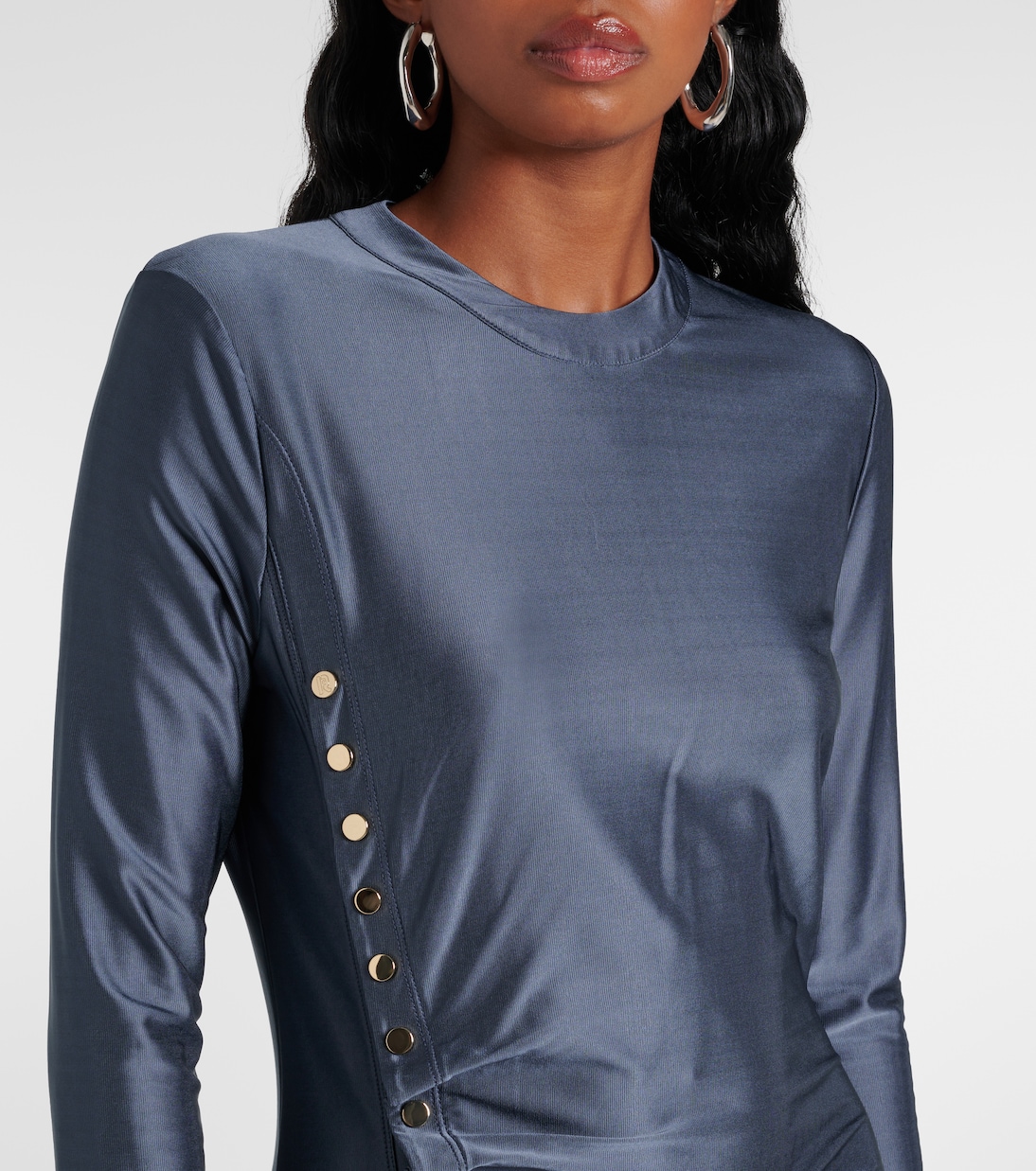 Vestido corto de jersey fruncido | Rabanne