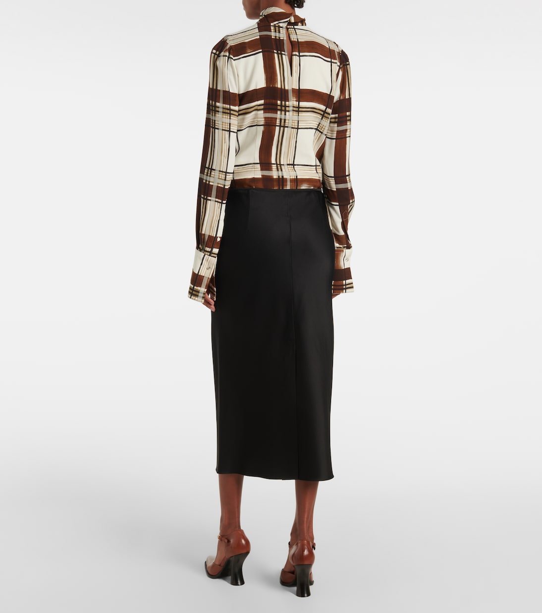 Jupe midi en satin | Dries Van Noten