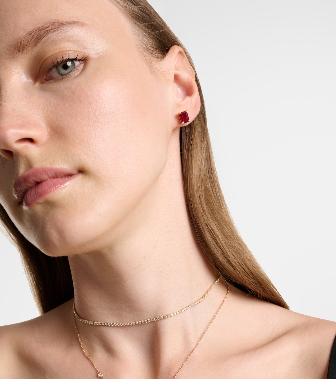 Boucles d'oreilles en or rose 18 ct et rubis | Shay Jewelry