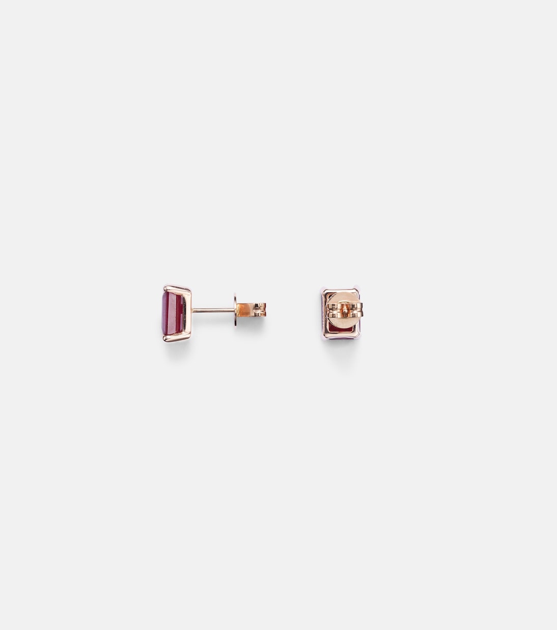 Boucles d'oreilles en or rose 18 ct et rubis | Shay Jewelry