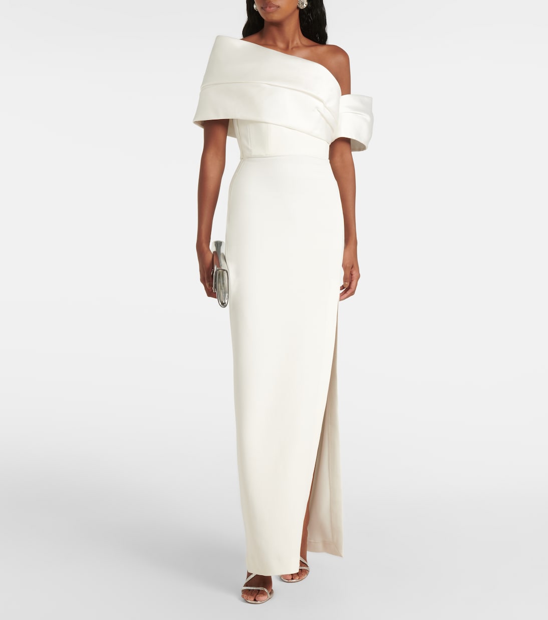 Robe Alexis aus Twill und Crêpe | Solace London