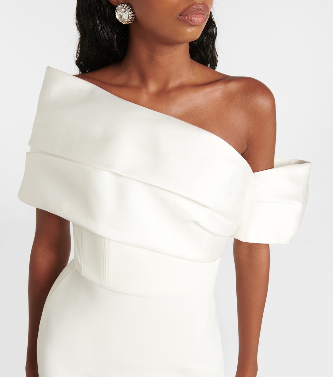 Robe Alexis aus Twill und Crêpe | Solace London