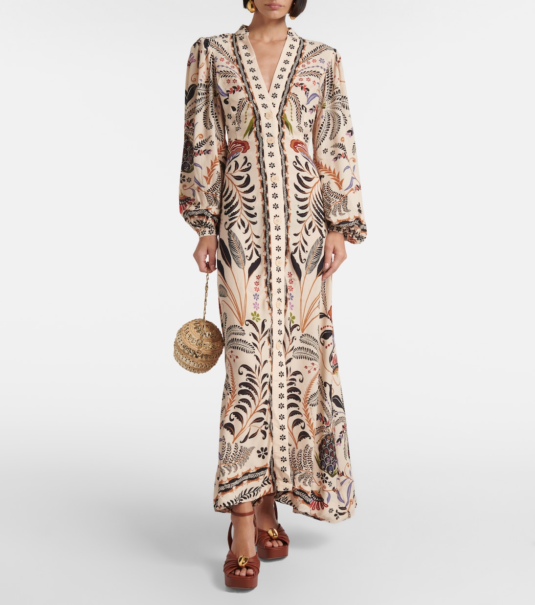 Bedrucktes Maxikleid Classic Nature | Farm Rio