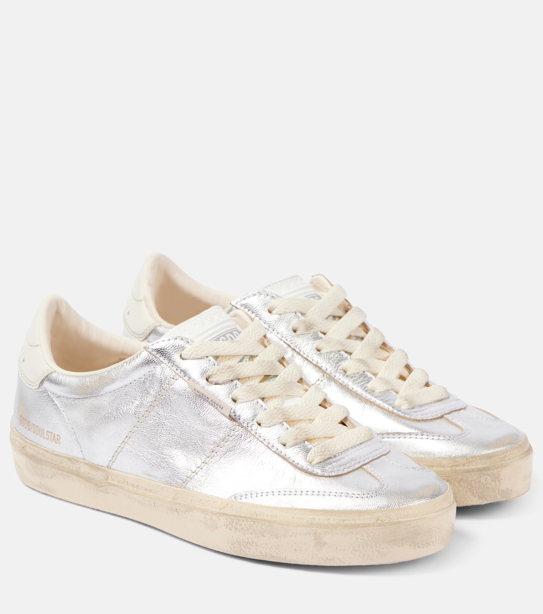 Soul Star metallic leather sneakers in silver Golden Goose Mytheresa