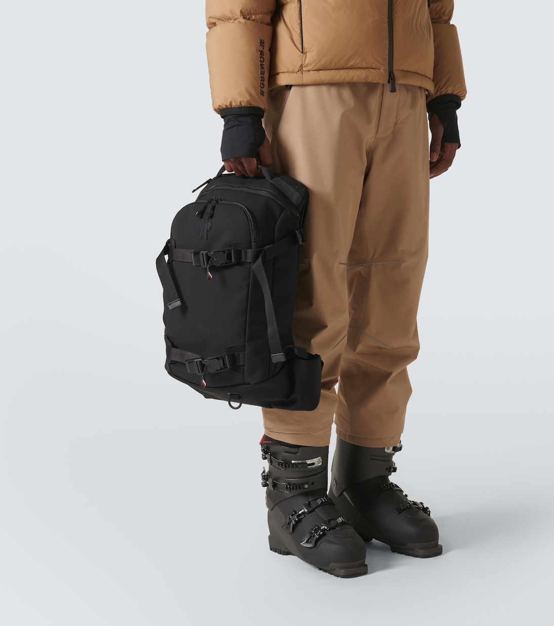 Logo backpack in black Moncler Grenoble Mytheresa