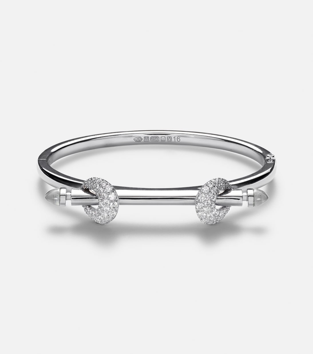 Bracciale Chakra Icon in oro bianco 18kt con diamanti e quarzi | Ananya