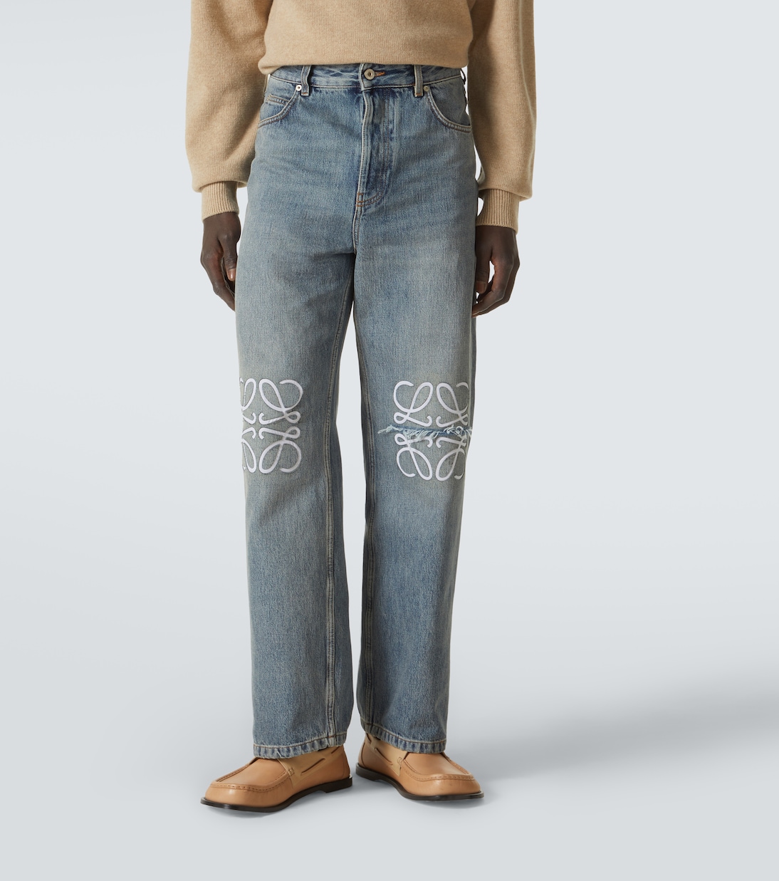 Jean ample Anagram brodé  | Loewe