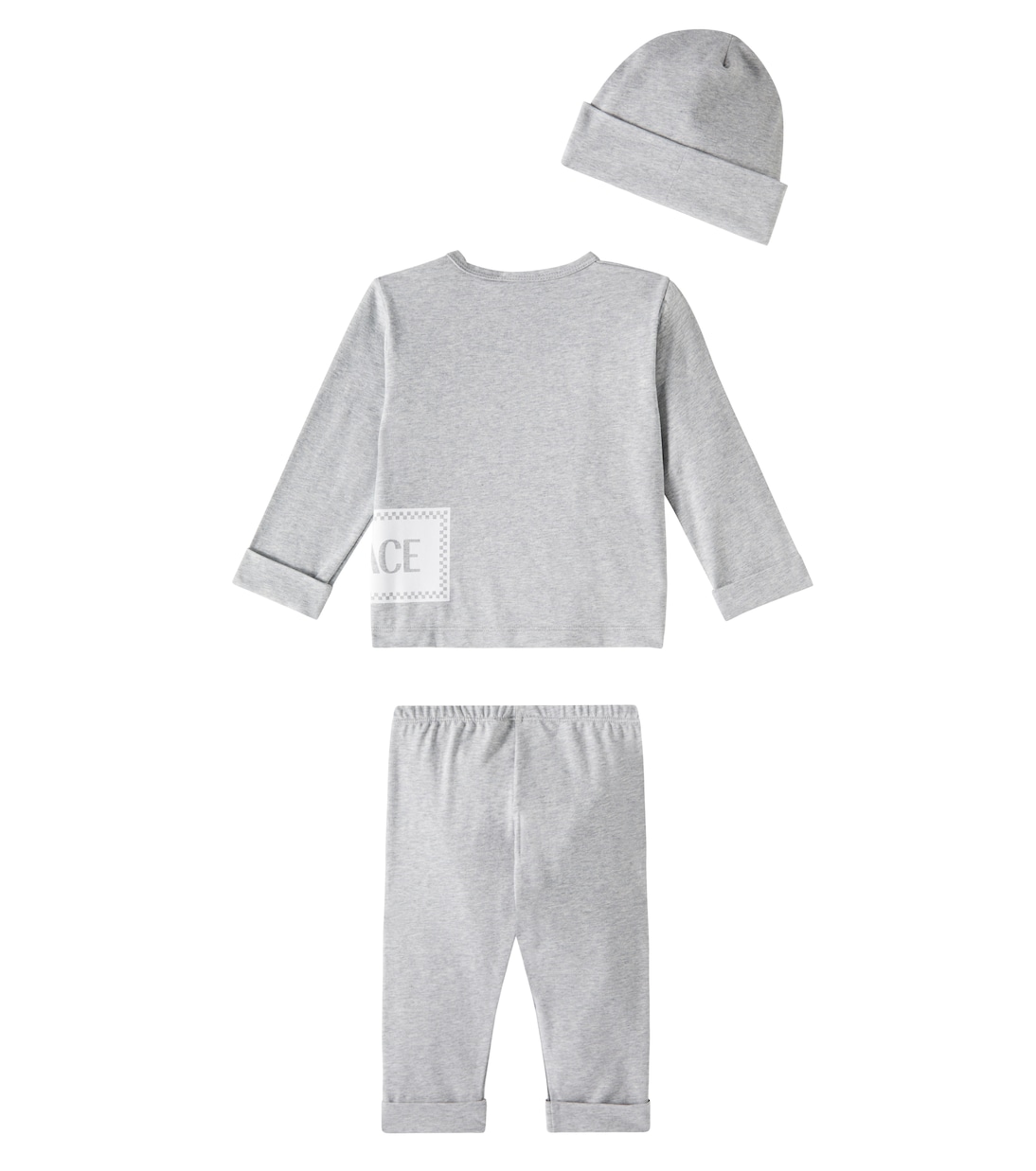 Baby jersey top, pants, and beanie set | Versace Kids