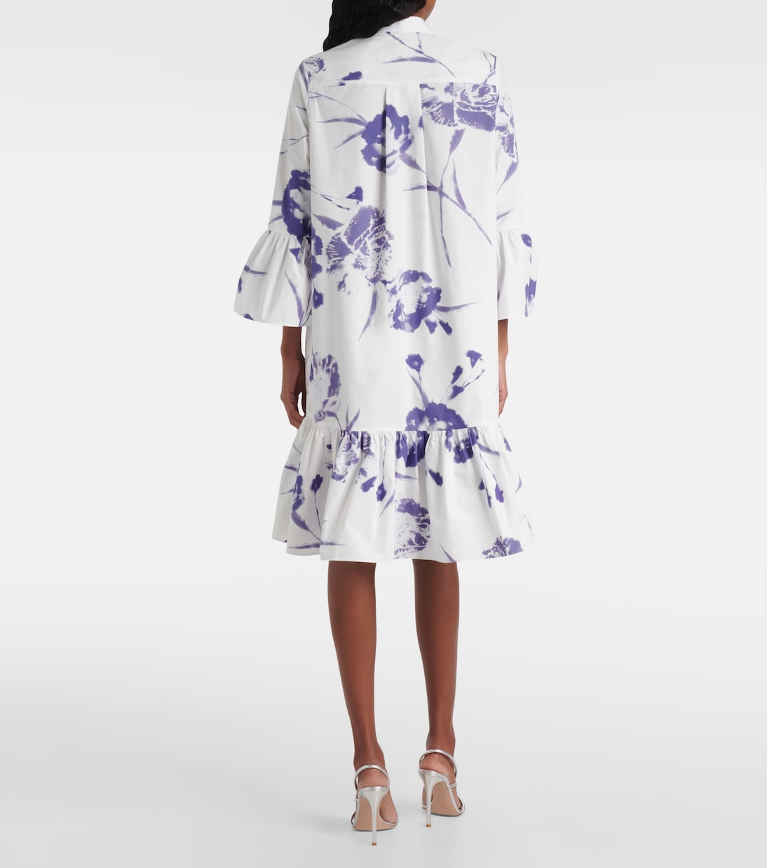 Miniabito in cotone con stampa floreale | Erdem
