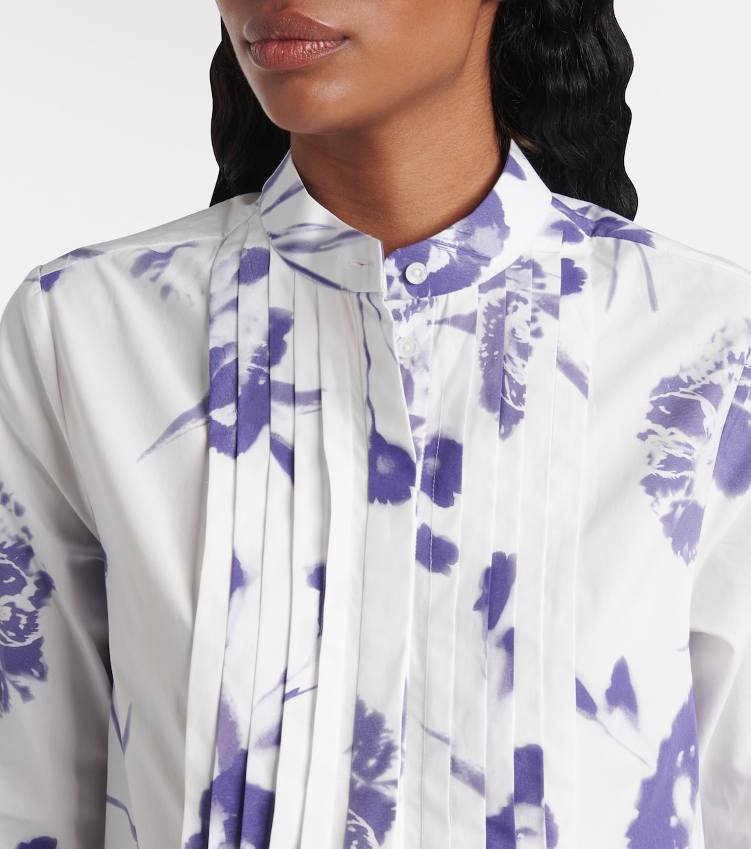 Miniabito in cotone con stampa floreale | Erdem